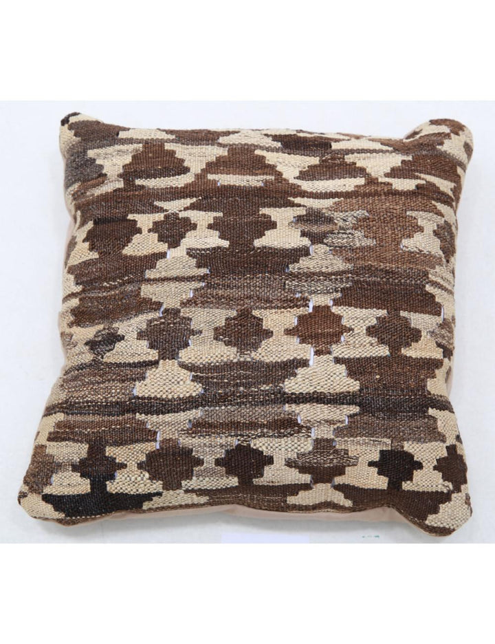 Hand Woven Tribal  Wool Pillow 1' 5" x 1' 5" - No. AT20498