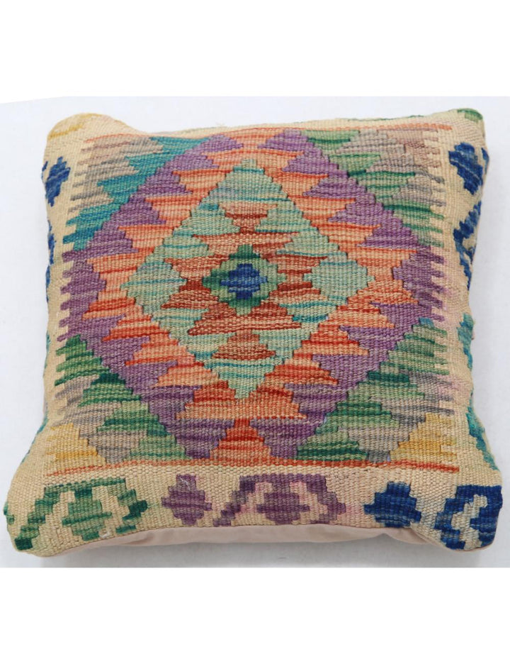 Afghan Tribal Rug 1' 5" x 1' 5" Hand-Woven
