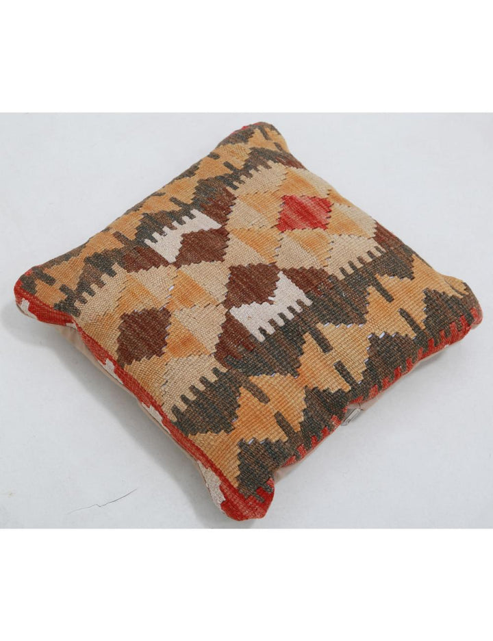 Hand Woven Tribal  Wool Pillow 1' 5" x 1' 5" - No. AT95942