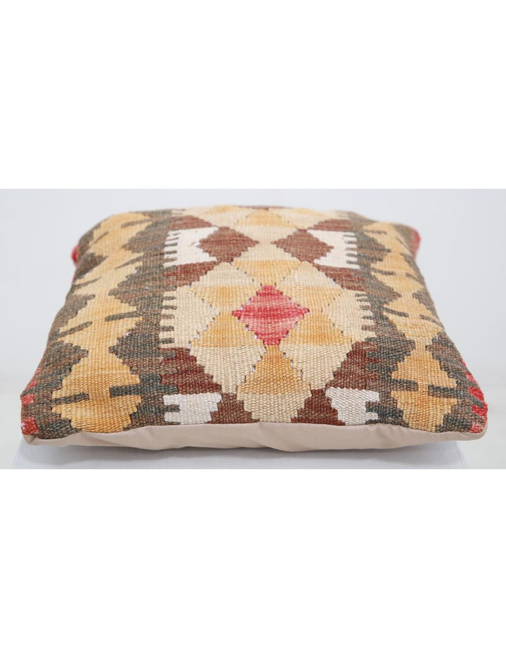 Hand Woven Tribal  Wool Pillow 1' 5" x 1' 5" - No. AT95942