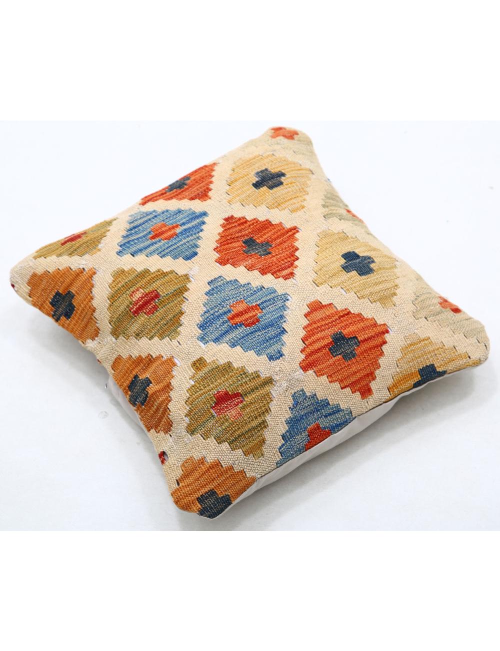Hand Woven Tribal  Wool Pillow 1' 5" x 1' 5" - No. AT17015