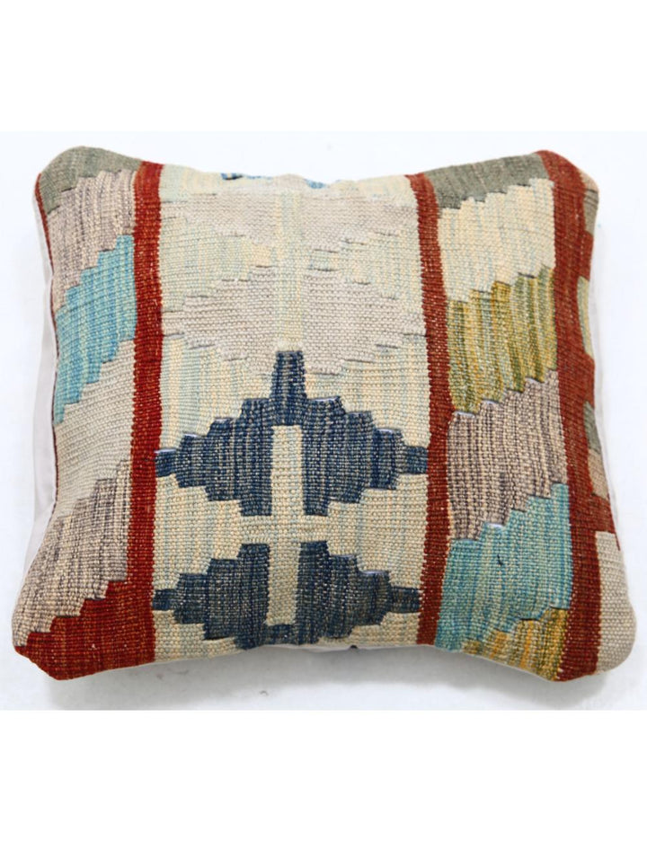 Afghan Tribal Pillow 1' 5" x 1' 5" Hand-Woven