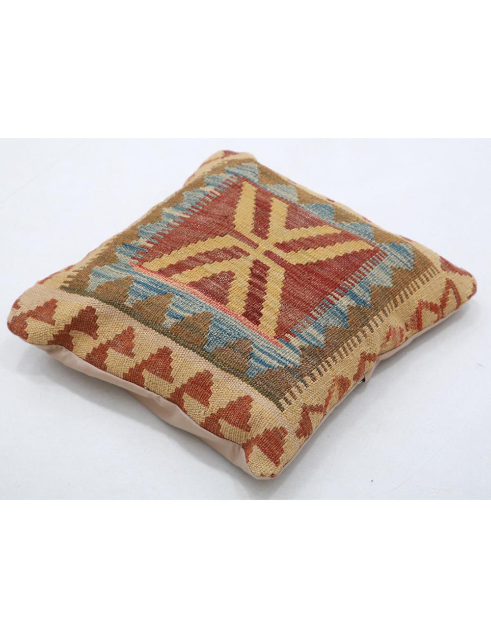 Hand Woven Tribal  Wool Pillow 1' 5" x 1' 5" - No. AT94970