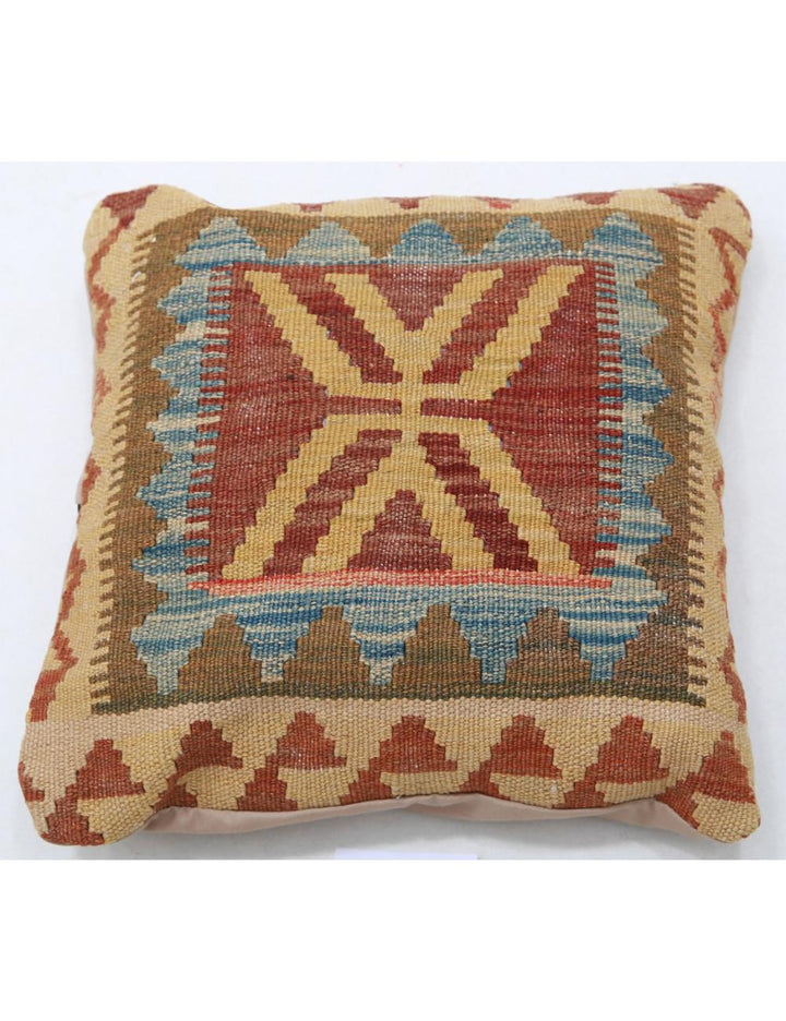 Hand Woven Tribal  Wool Pillow 1' 5" x 1' 5" - No. AT94970