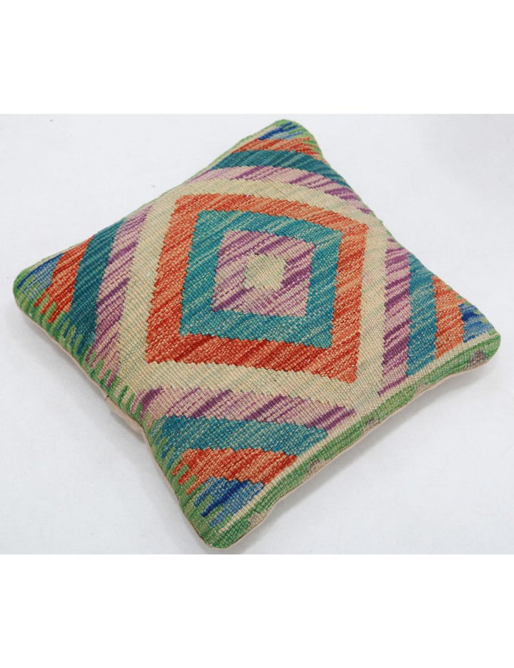 Afghan Tribal Pillow 1' 5" x 1' 5" Hand-Woven view