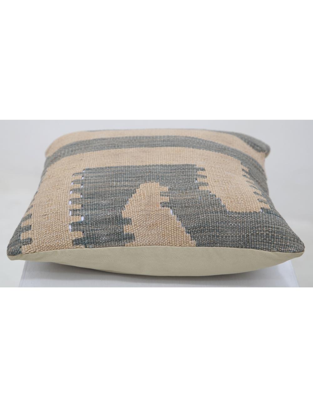Afghan Tribal Pillow 1' 5" x 1' 5" Hand-Woven detail