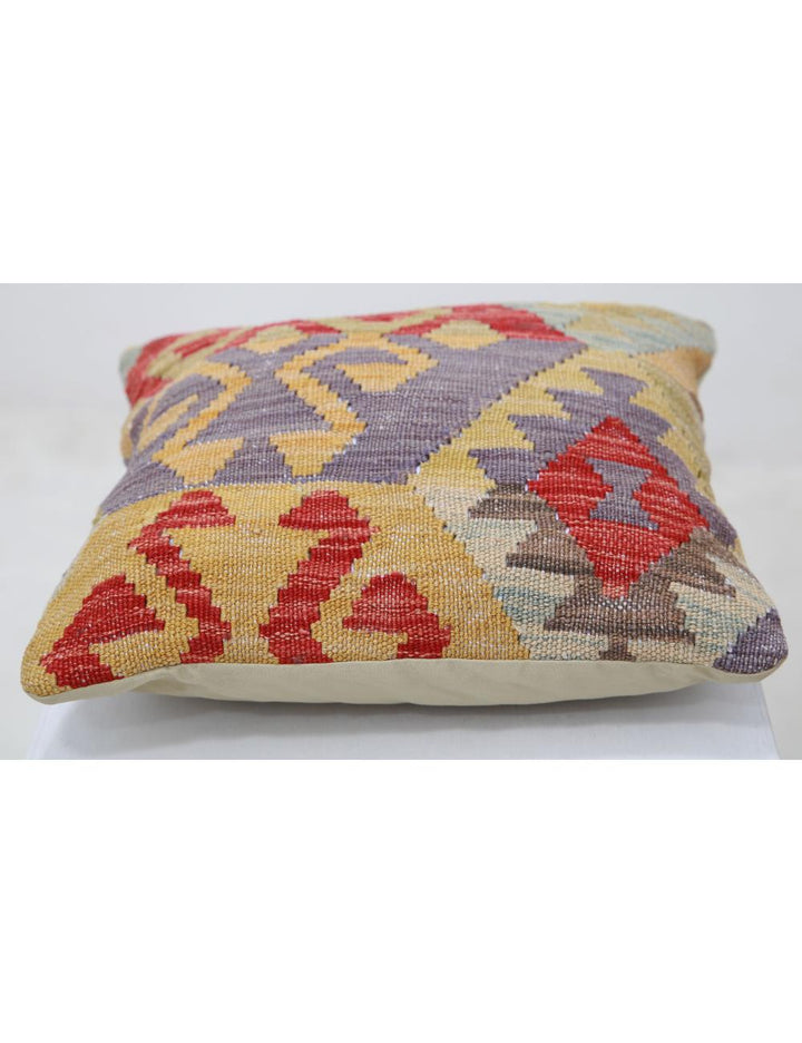 Afghan Tribal Rug 1' 5" x 1' 5" Hand-Woven detail