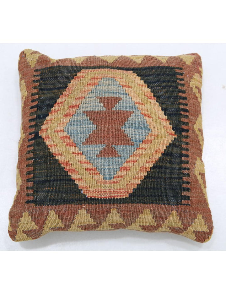 Afghan Tribal Pillow 1' 5" x 1' 5" Hand-Woven