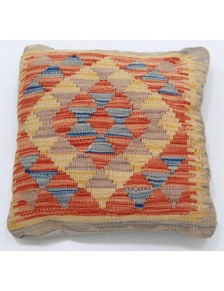 Afghan Tribal Pillow 1' 5" x 1' 5" Hand-Woven
