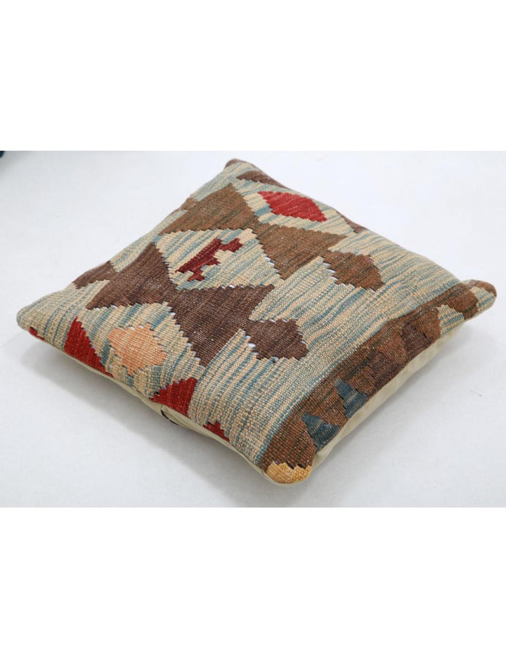 Hand Woven Tribal  Wool Pillow 1' 5" x 1' 5" - No. AT36631