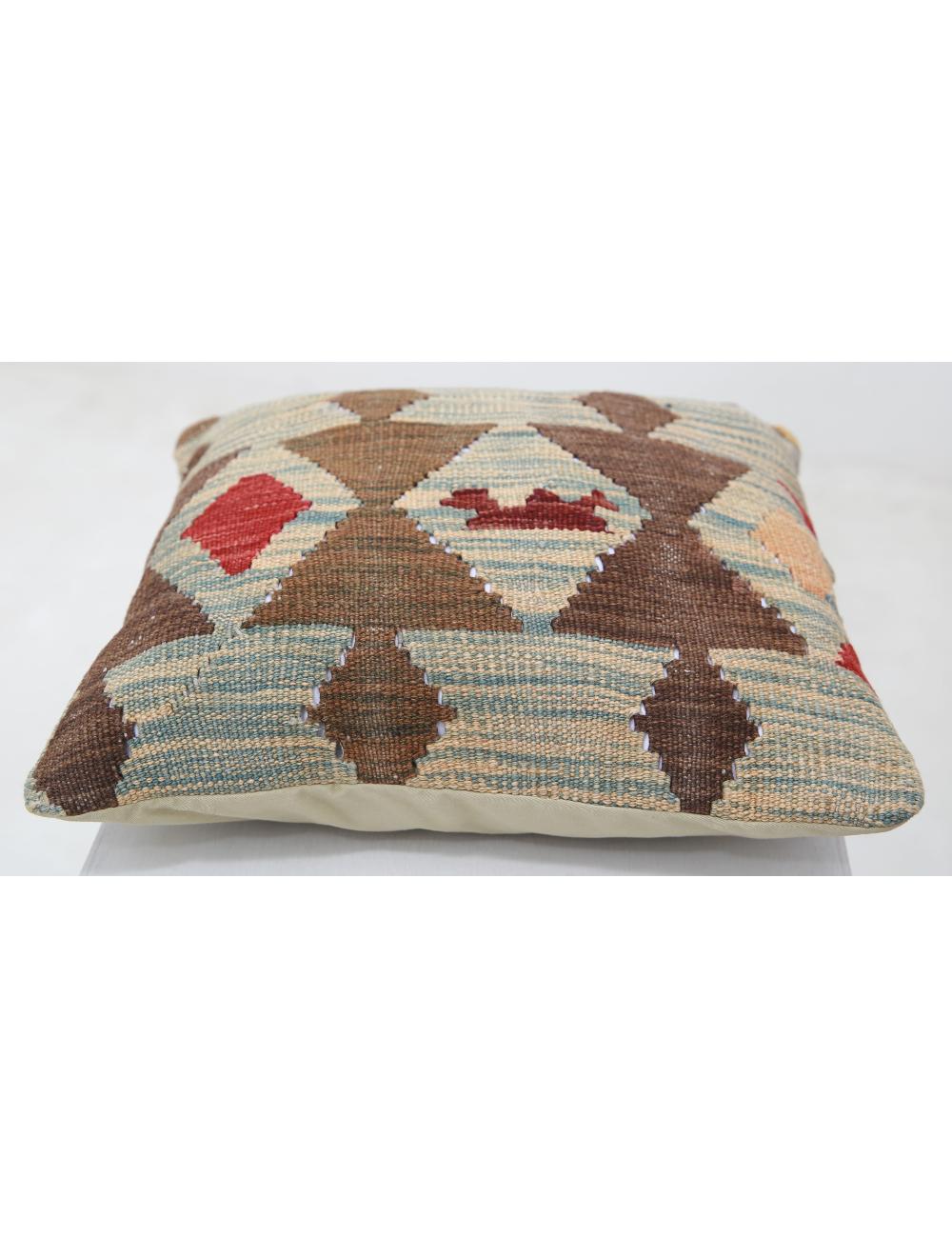 Hand Woven Tribal  Wool Pillow 1' 5" x 1' 5" - No. AT36631