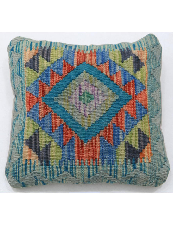 Afghan Tribal Pillow 1' 5" x 1' 5" Hand-Woven