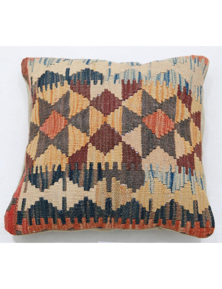 Afghan Tribal Pillow 1' 5" x 1' 5" Hand-Woven
