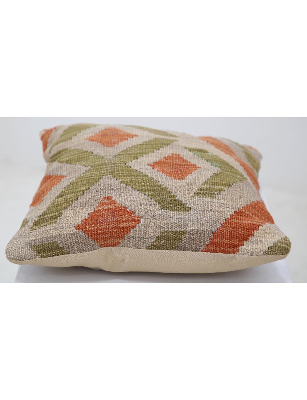 Afghan Tribal Pillow 1' 0" x 1' 0" Hand-Woven detail