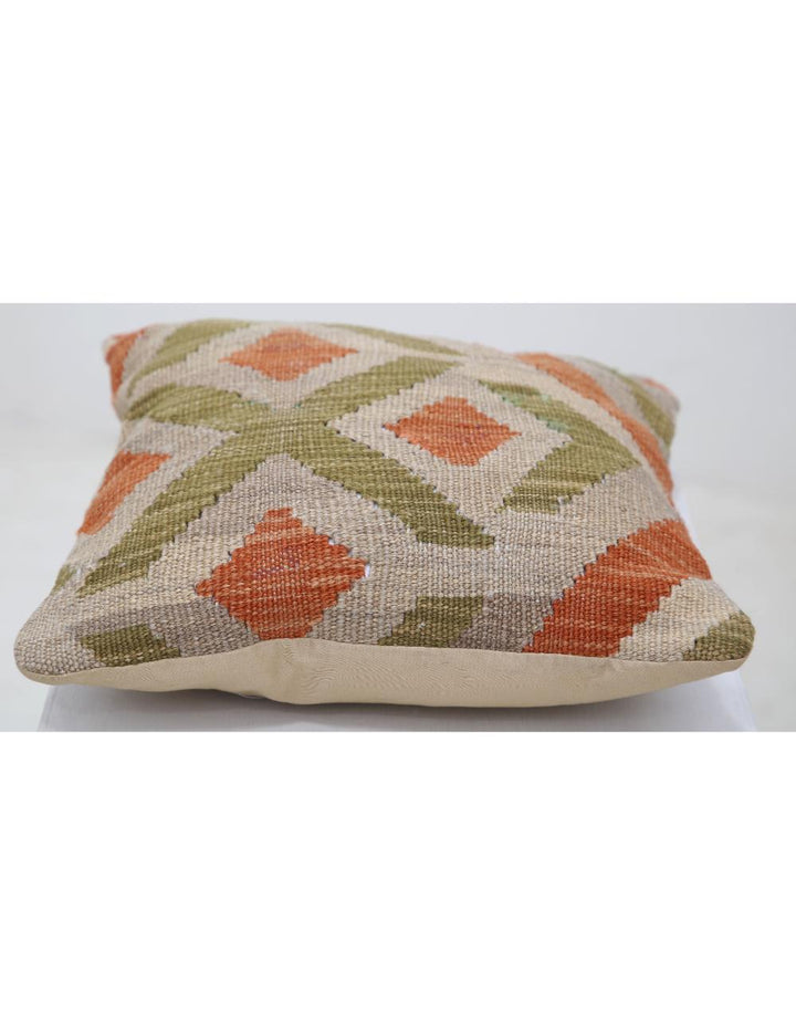 Hand Woven Tribal  Wool Pillow 1' 0" x 1' 0" - No. AT43287
