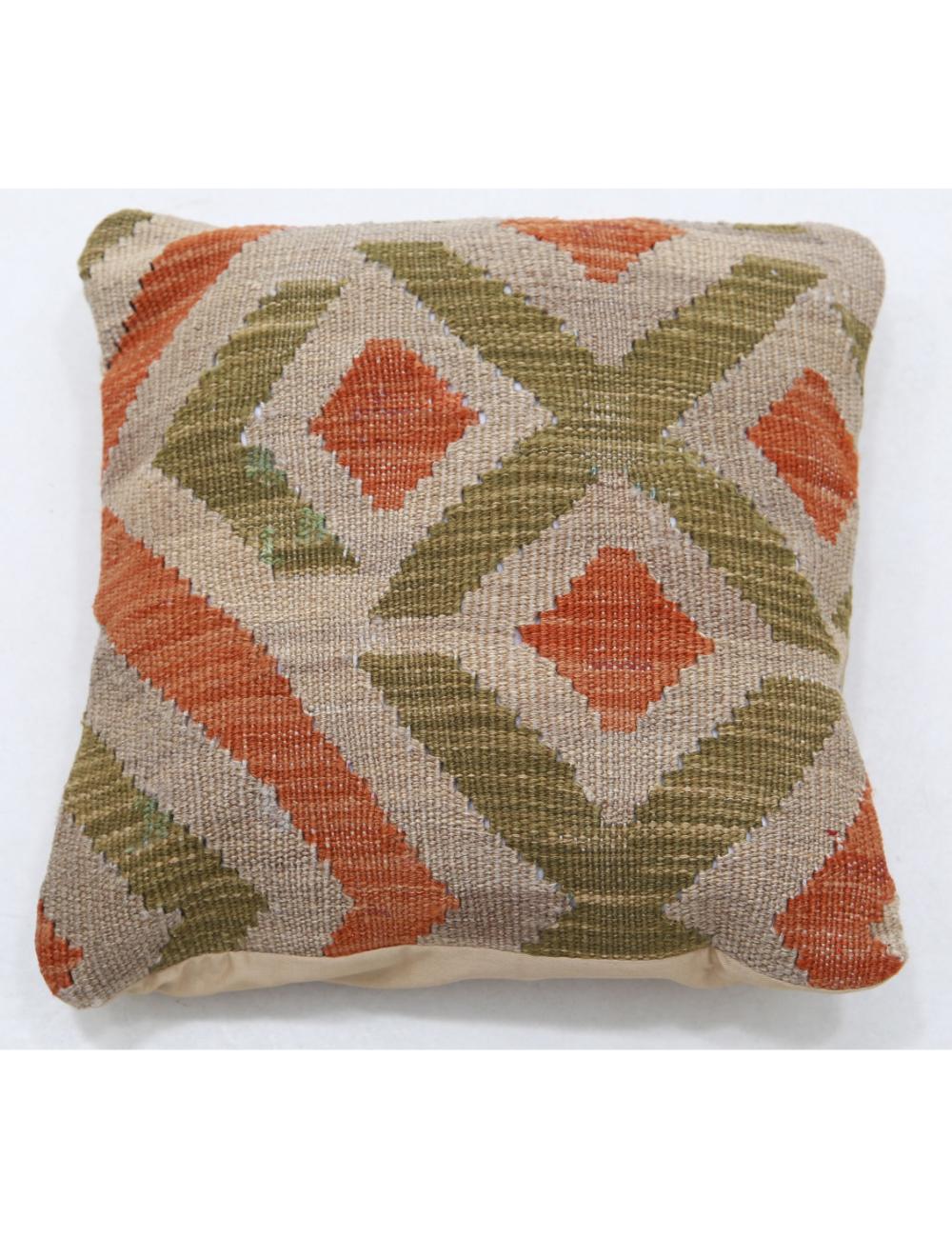 Hand Woven Tribal  Wool Pillow 1' 0" x 1' 0" - No. AT43287