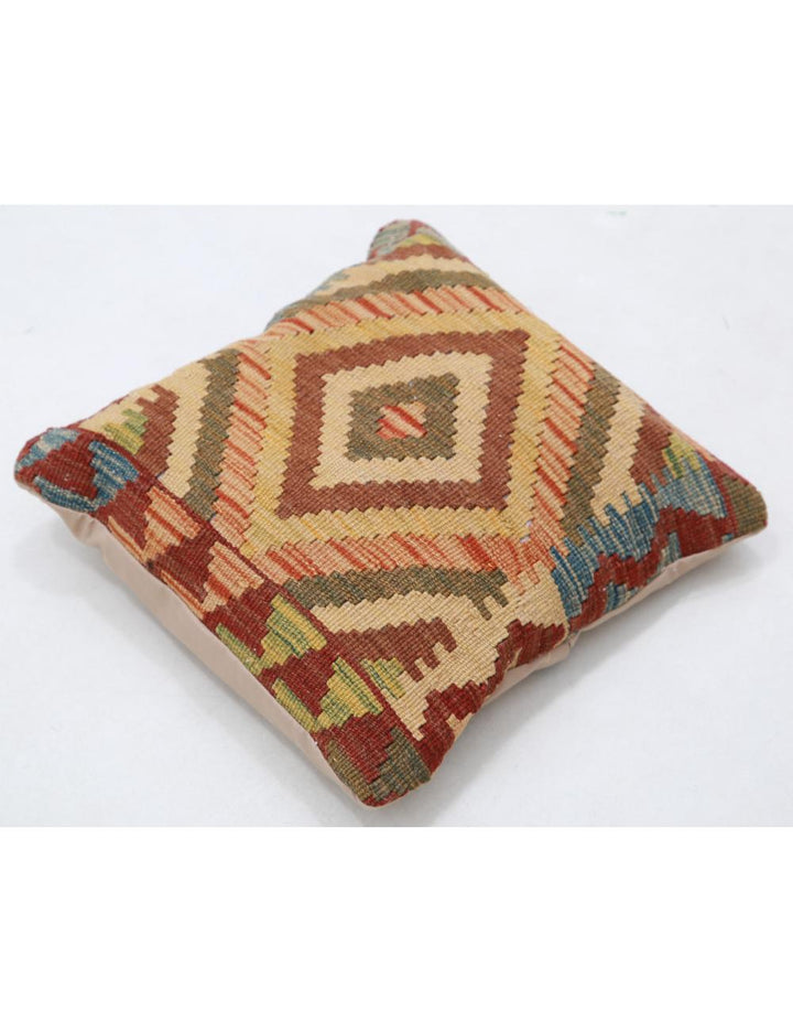 Hand Woven Tribal  Wool Pillow 1' 5" x 1' 5" - No. AT42812