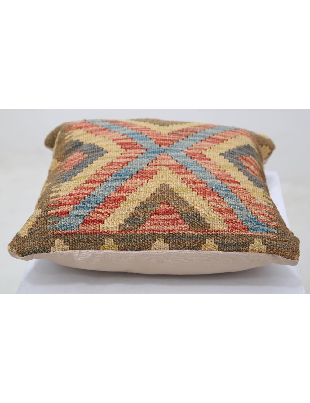 Afghan Tribal Pillow 1' 5" x 1' 5" Hand-Woven view