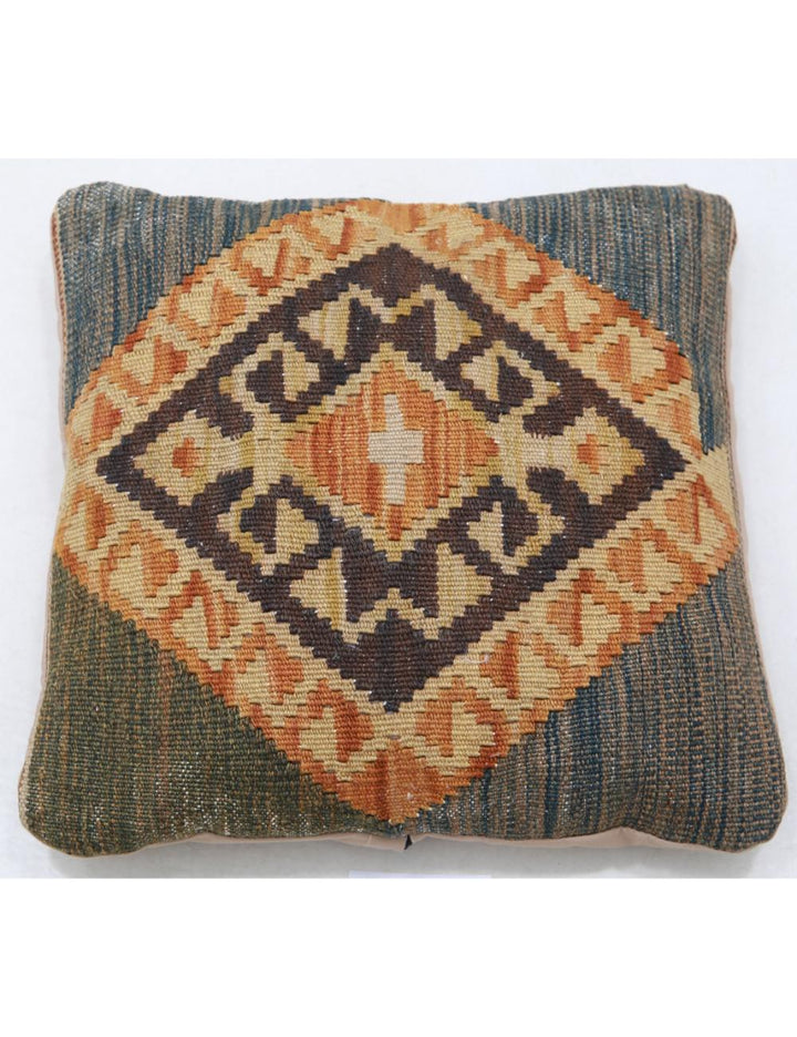 Afghan Tribal Pillow 1' 5" x 1' 5" Hand-Woven
