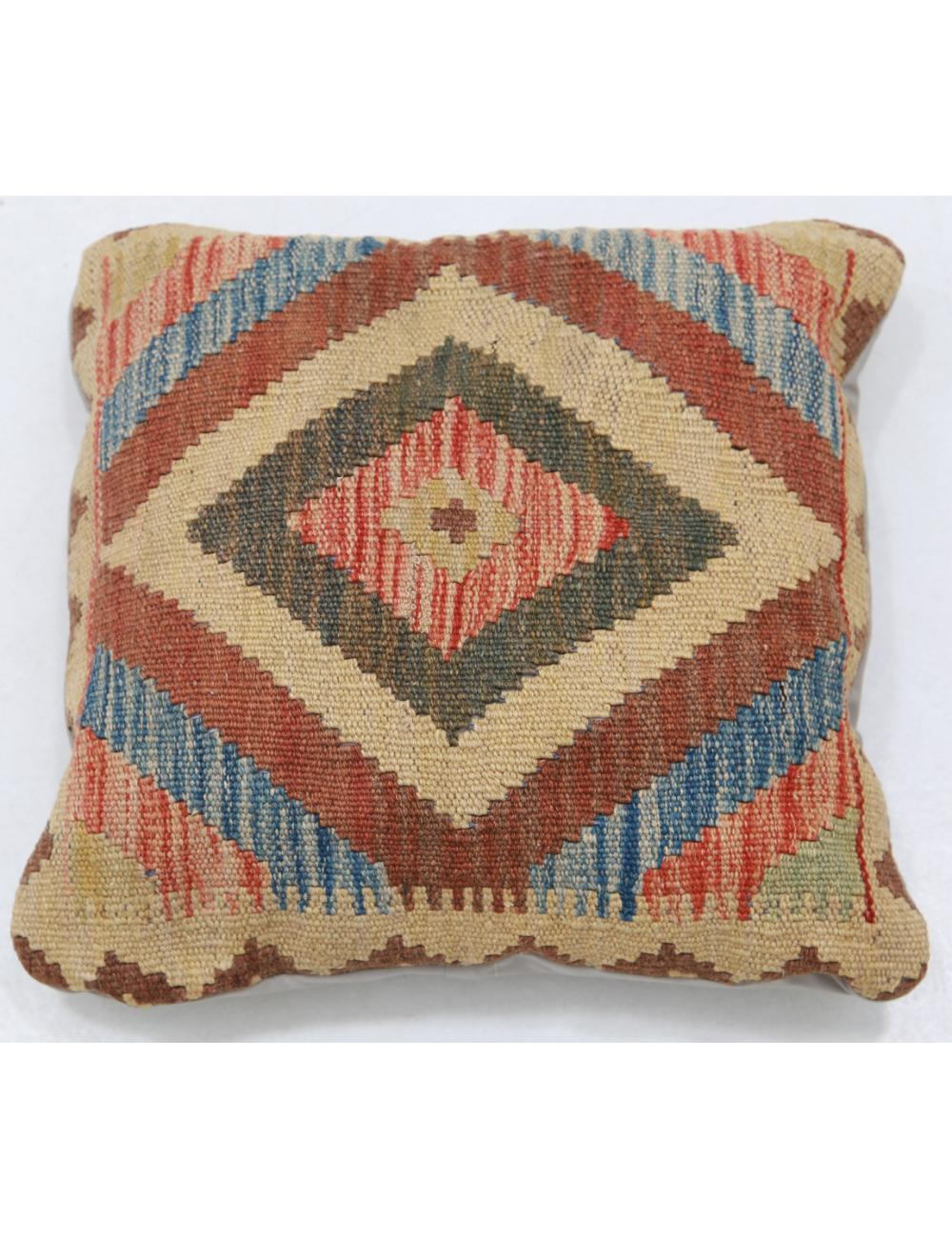 Afghan Tribal Pillow 1' 5" x 1' 5" Hand-Woven