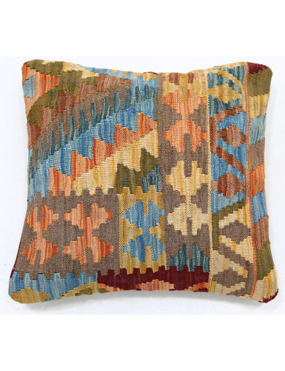 Afghan Tribal Pillow 1' 5" x 1' 5" Hand-Woven