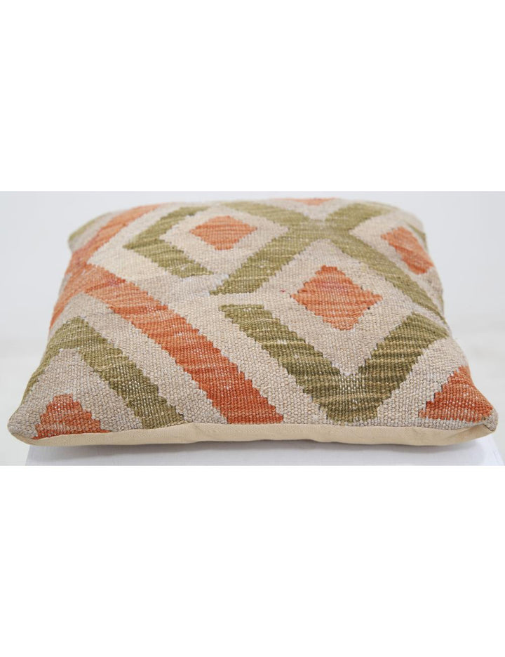 Afghan Tribal Pillow 1' 5" x 1' 5" Hand-Woven detail