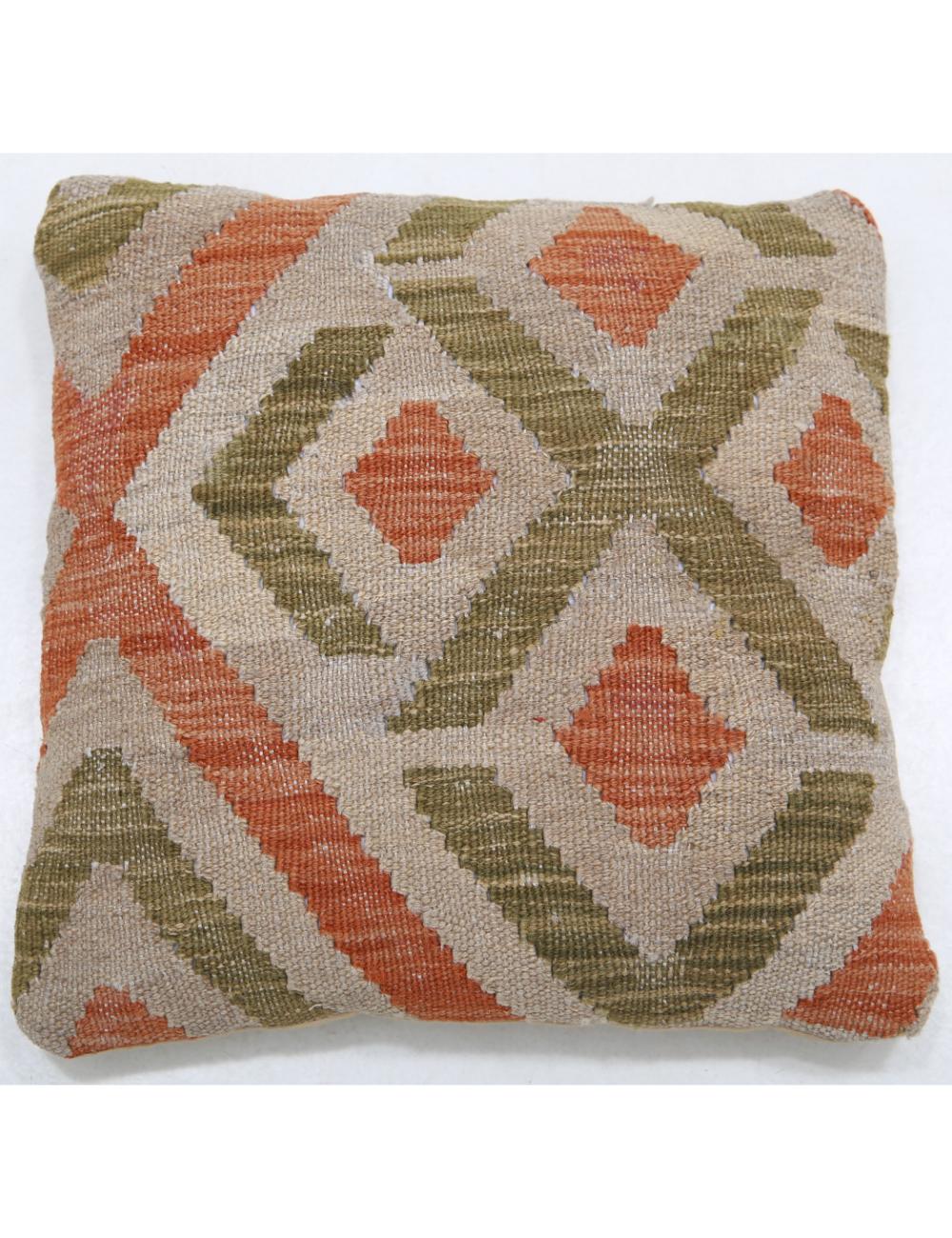 Afghan Tribal Pillow 1' 5" x 1' 5" Hand-Woven