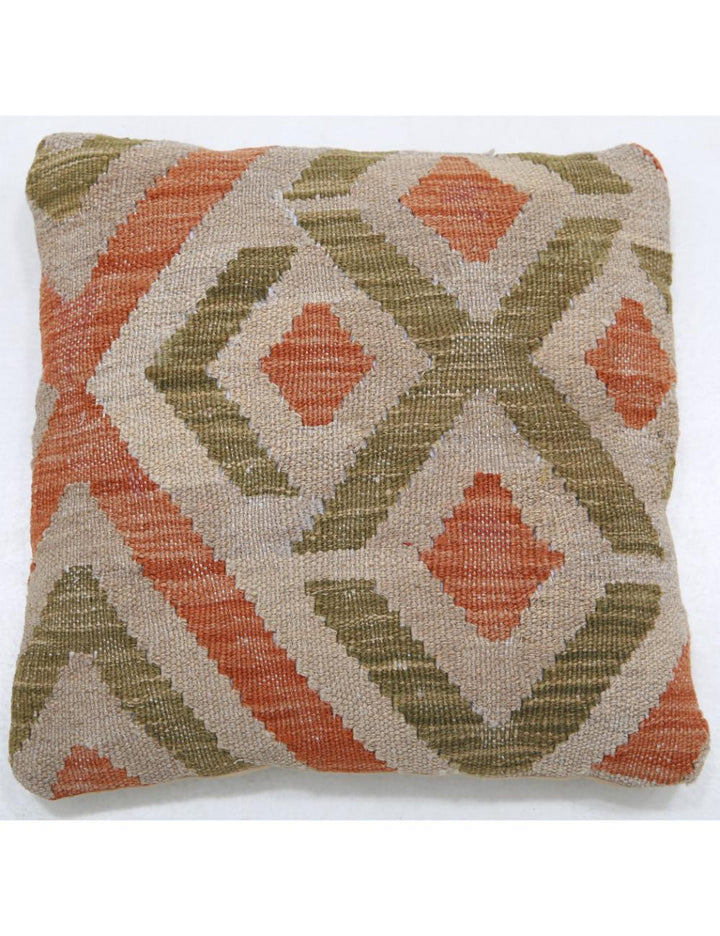 Afghan Tribal Pillow 1' 5" x 1' 5" Hand-Woven