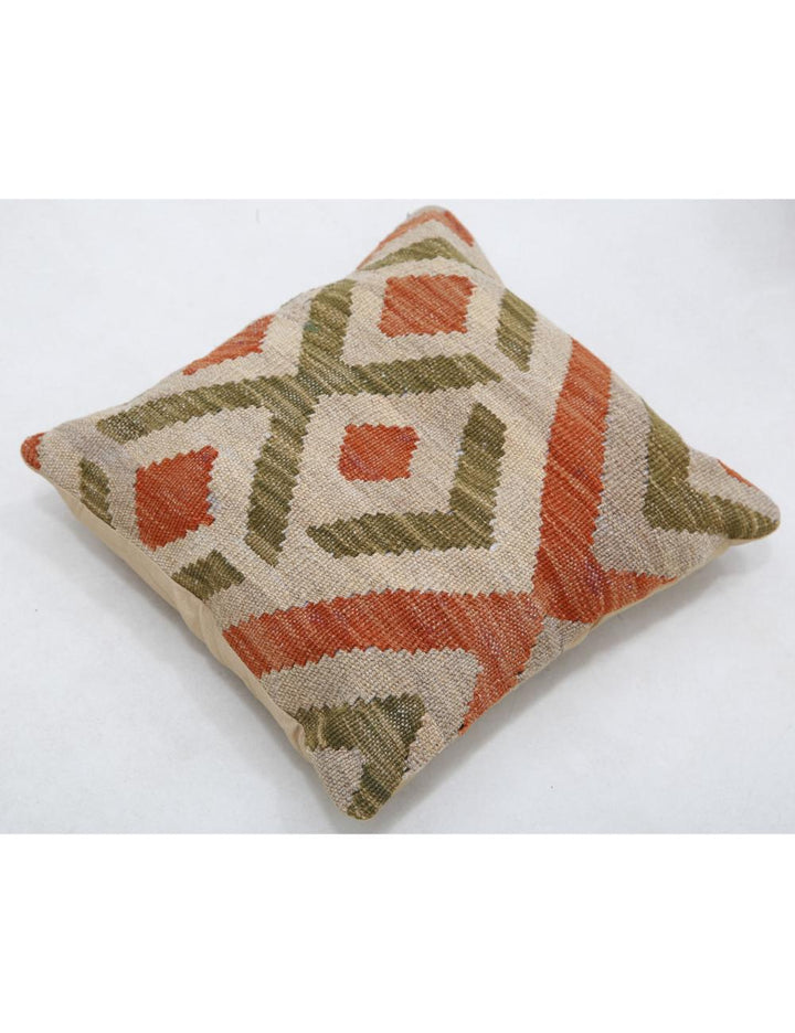 Afghan Tribal Pillow 1' 5" x 1' 5" Hand-Woven detail