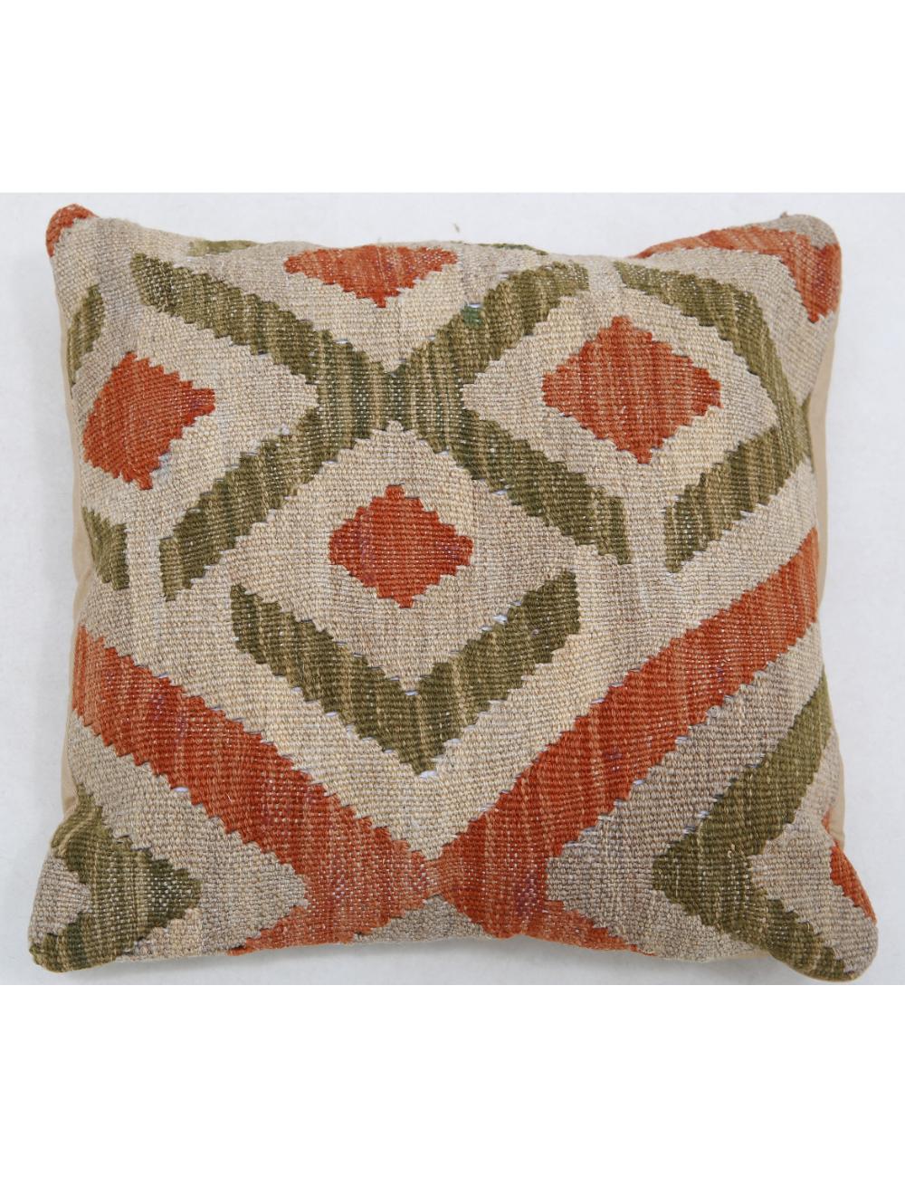 Afghan Tribal Pillow 1' 5" x 1' 5" Hand-Woven