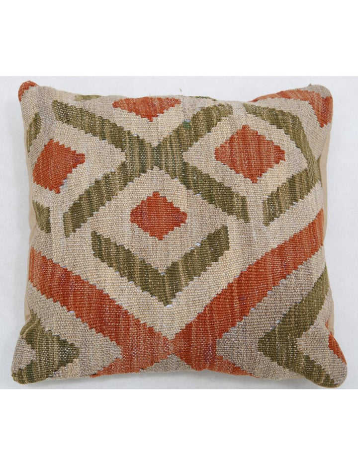 Afghan Tribal Pillow 1' 5" x 1' 5" Hand-Woven