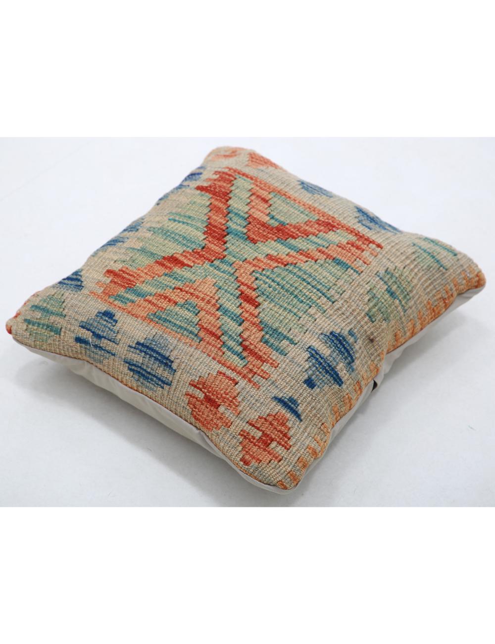Hand Woven Tribal  Wool Pillow 1' 5" x 1' 5" - No. AT95796