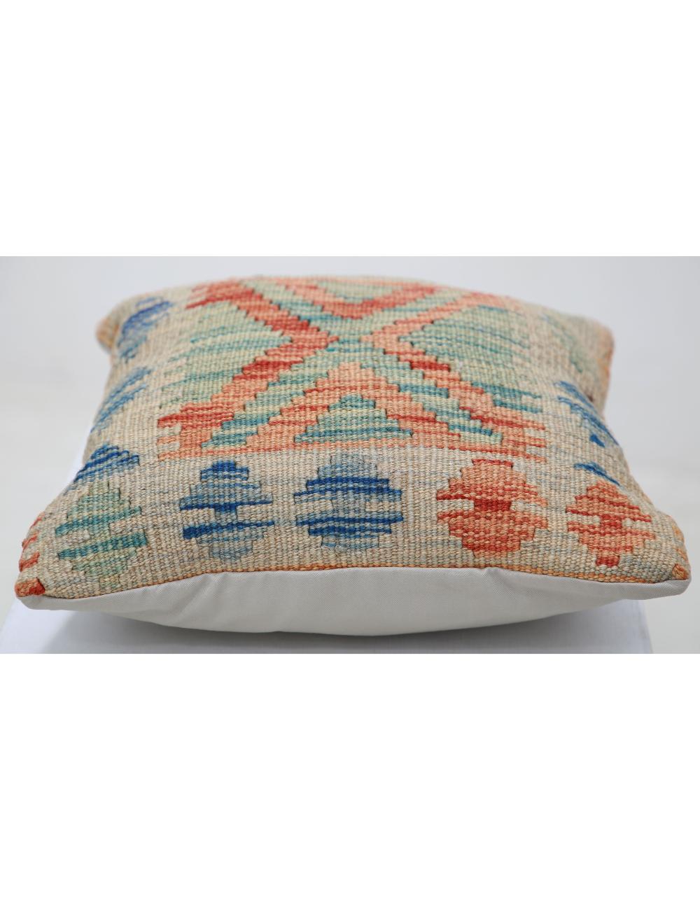 Hand Woven Tribal  Wool Pillow 1' 5" x 1' 5" - No. AT95796