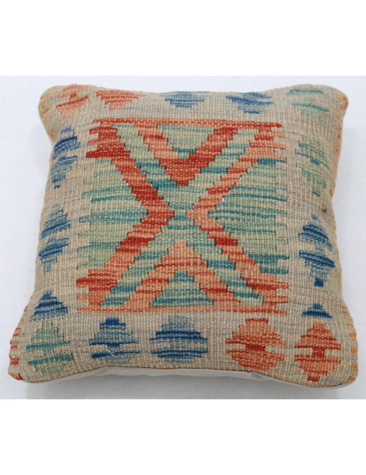 Hand Woven Tribal  Wool Pillow 1' 5" x 1' 5" - No. AT95796