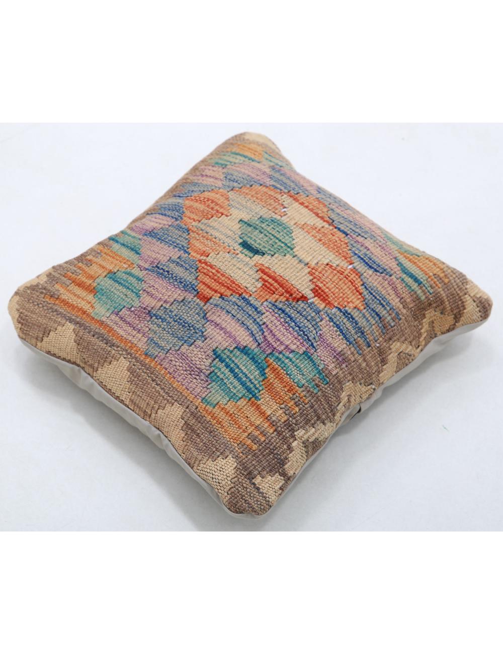 Hand Woven Tribal  Wool Pillow 1' 5" x 1' 5" - No. AT97644