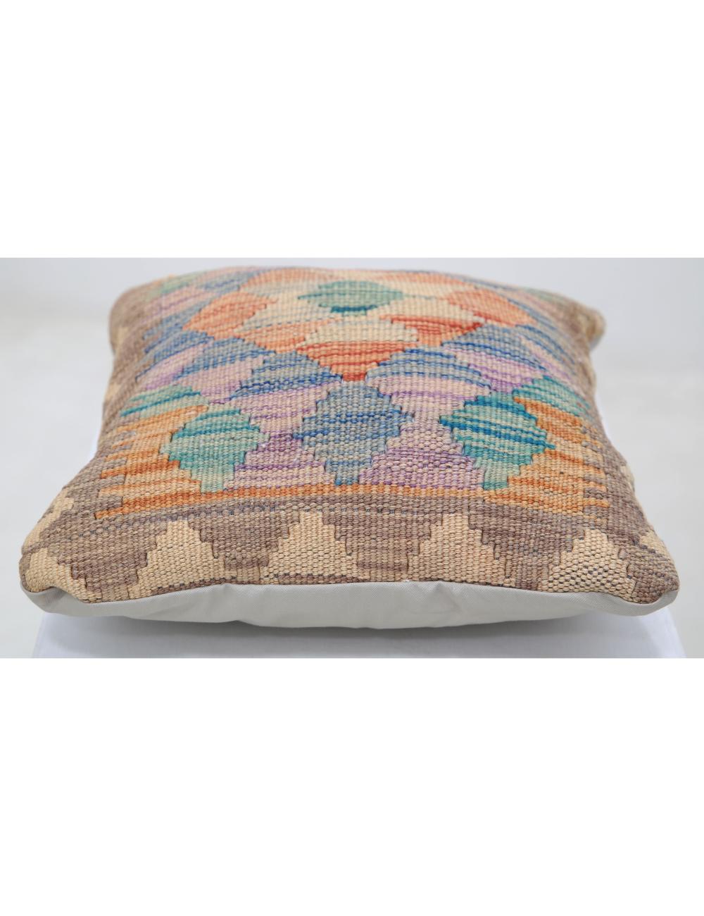 Hand Woven Tribal  Wool Pillow 1' 5" x 1' 5" - No. AT97644
