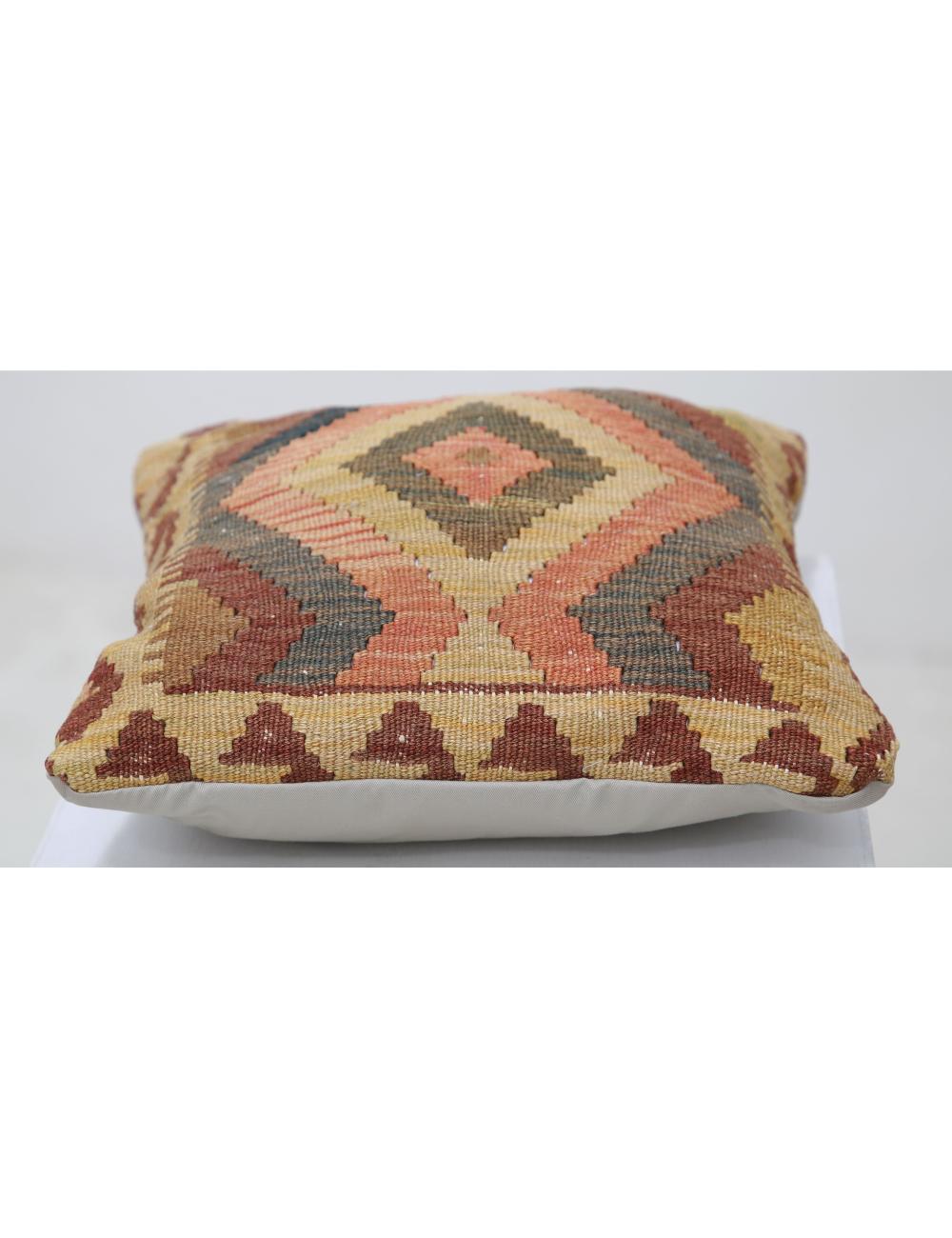 Hand Woven Tribal  Wool Pillow 1' 5" x 1' 5" - No. AT38030