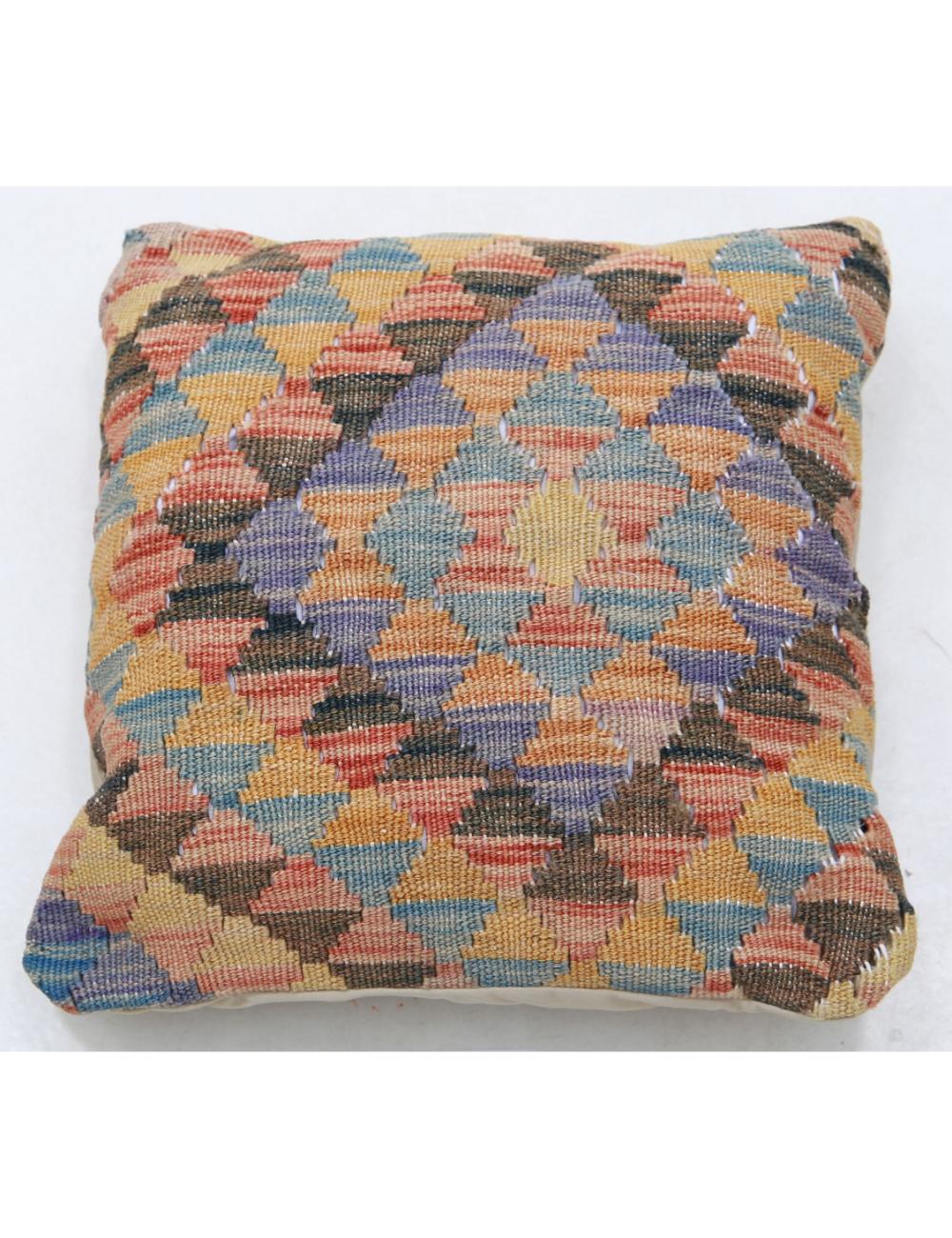 Afghan Tribal Pillow 1' 5" x 1' 5" Hand-Woven