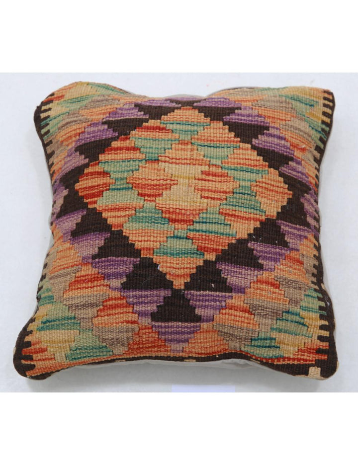 Afghan Tribal Pillow 1' 5" x 1' 5" Hand-Woven