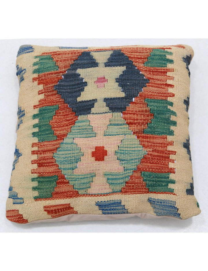 Afghan Tribal Rug 1' 5" x 1' 5" Hand-Woven