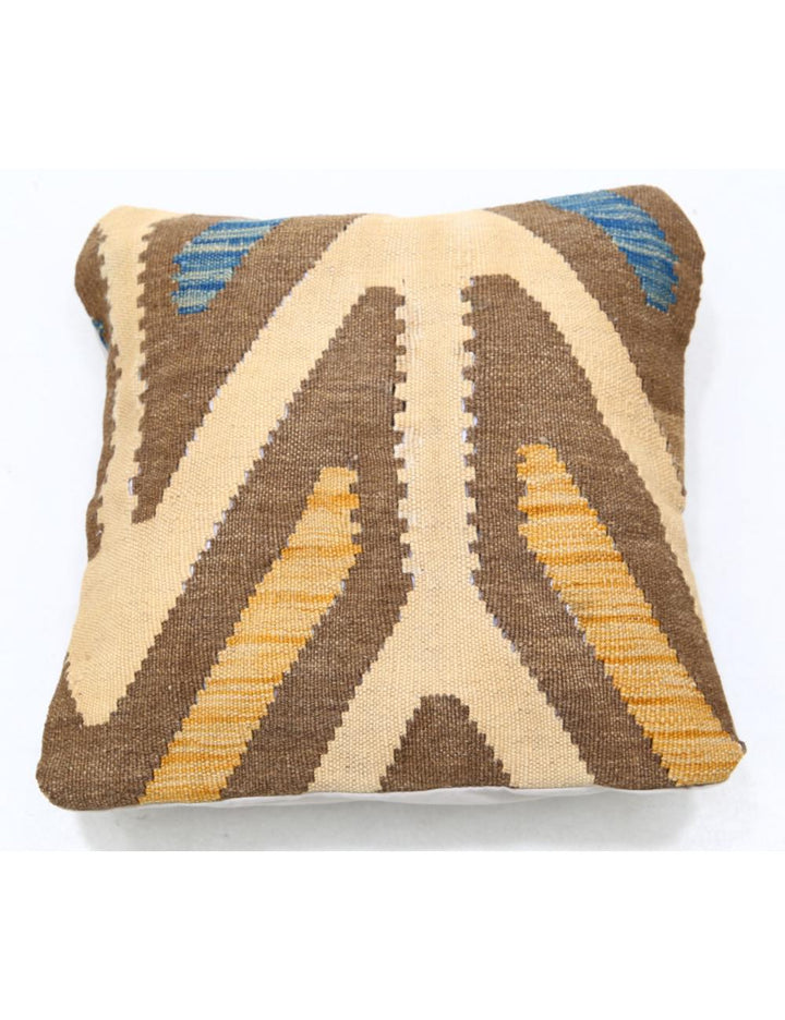 Afghan Tribal Pillow 1' 5" x 1' 5" Hand-Woven