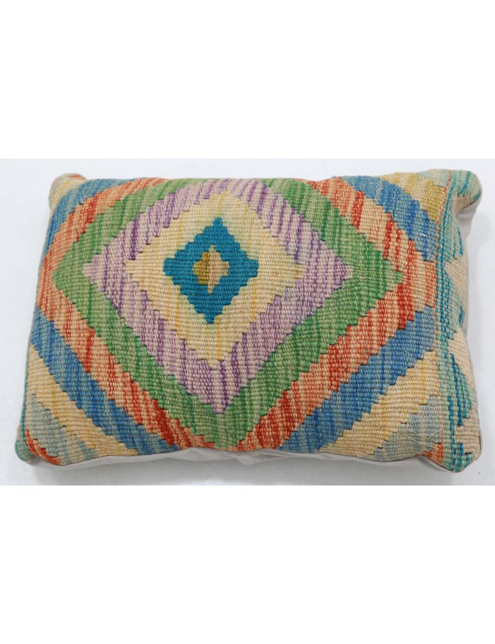 Afghan Tribal Pillow 1' 0" x 1' 5" Hand-Woven