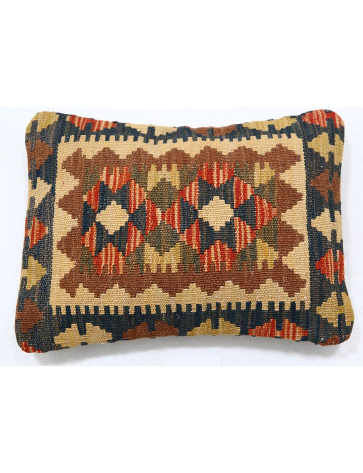 Afghan Tribal Pillow 1' 0" x 1' 5" Hand-Woven