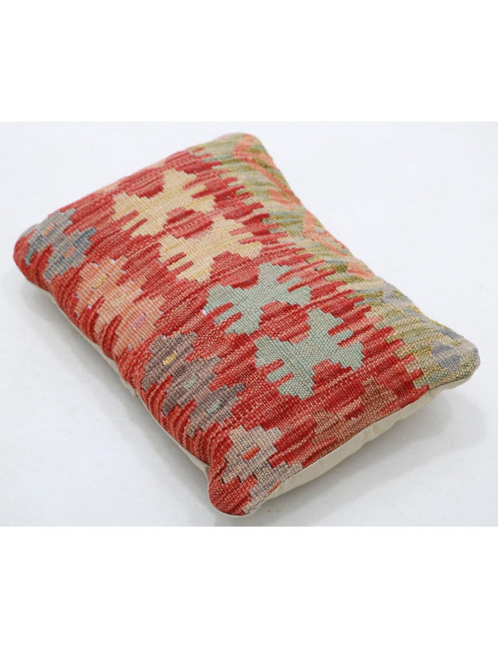 Afghan Tribal Pillow 1' 0" x 1' 5" Hand-Woven detail
