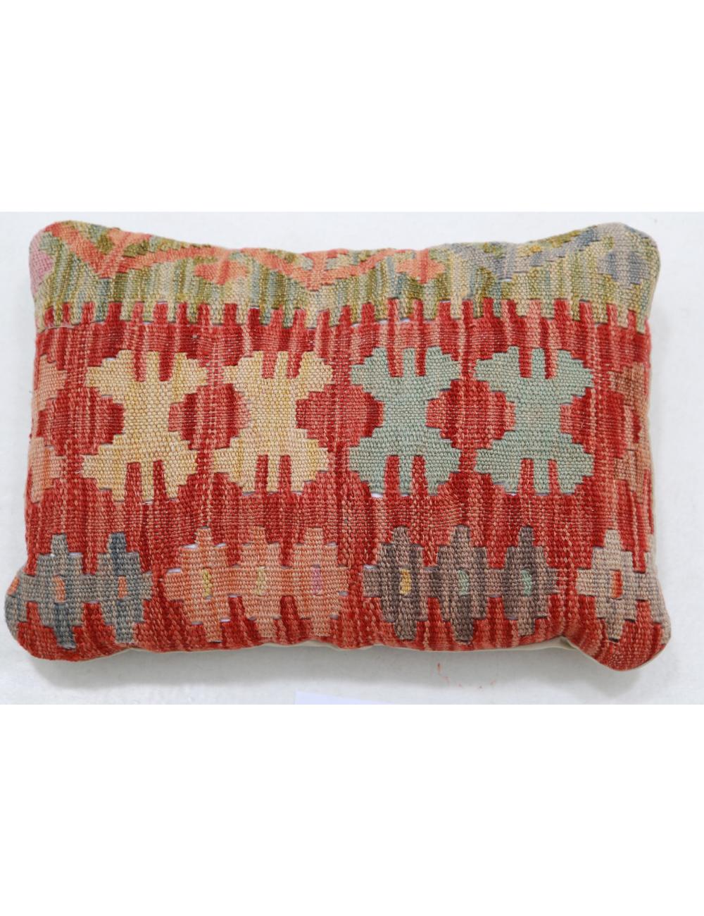 Afghan Tribal Pillow 1' 0" x 1' 5" Hand-Woven