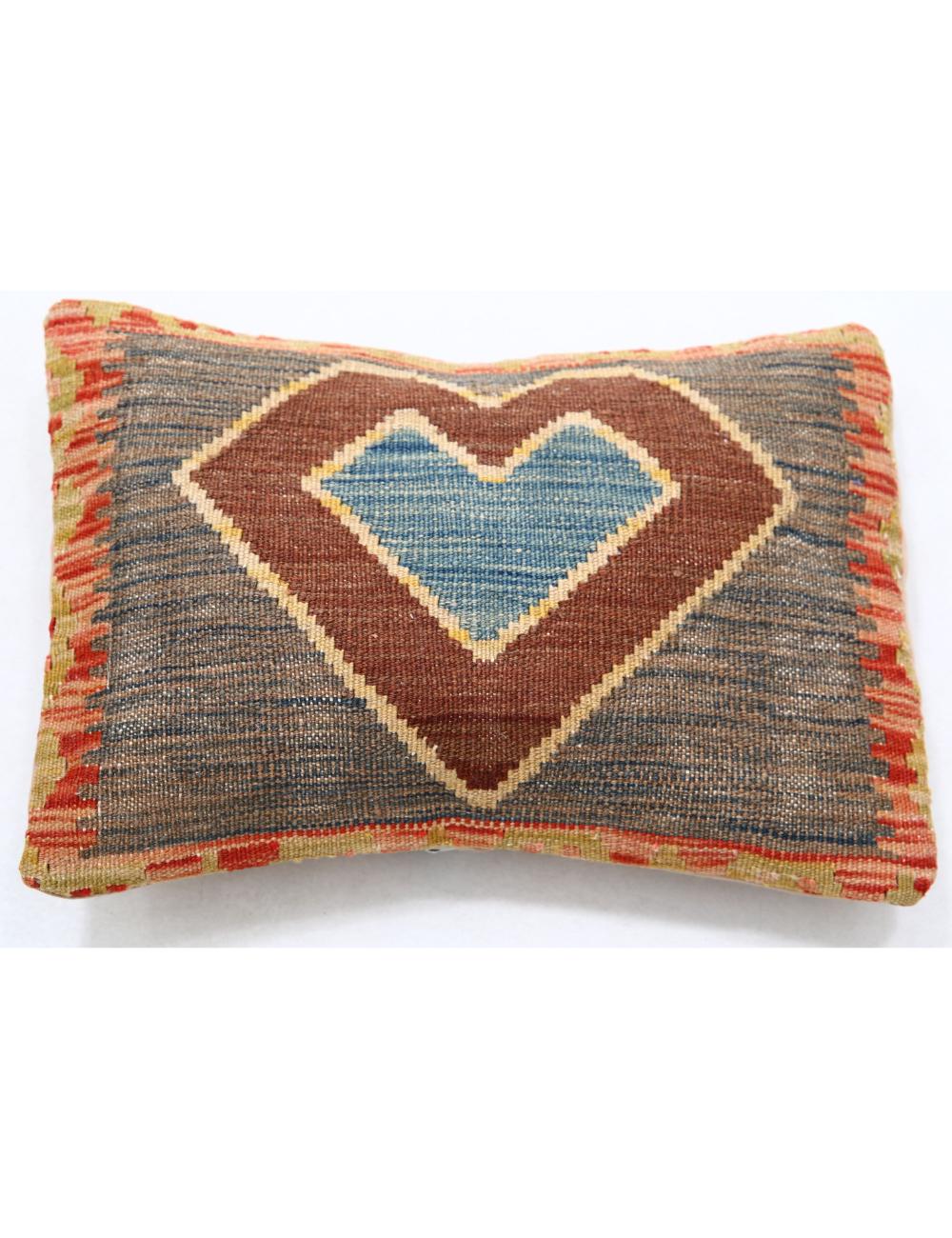 Afghan Tribal Pillow 1' 0" x 1' 5" Hand-Woven