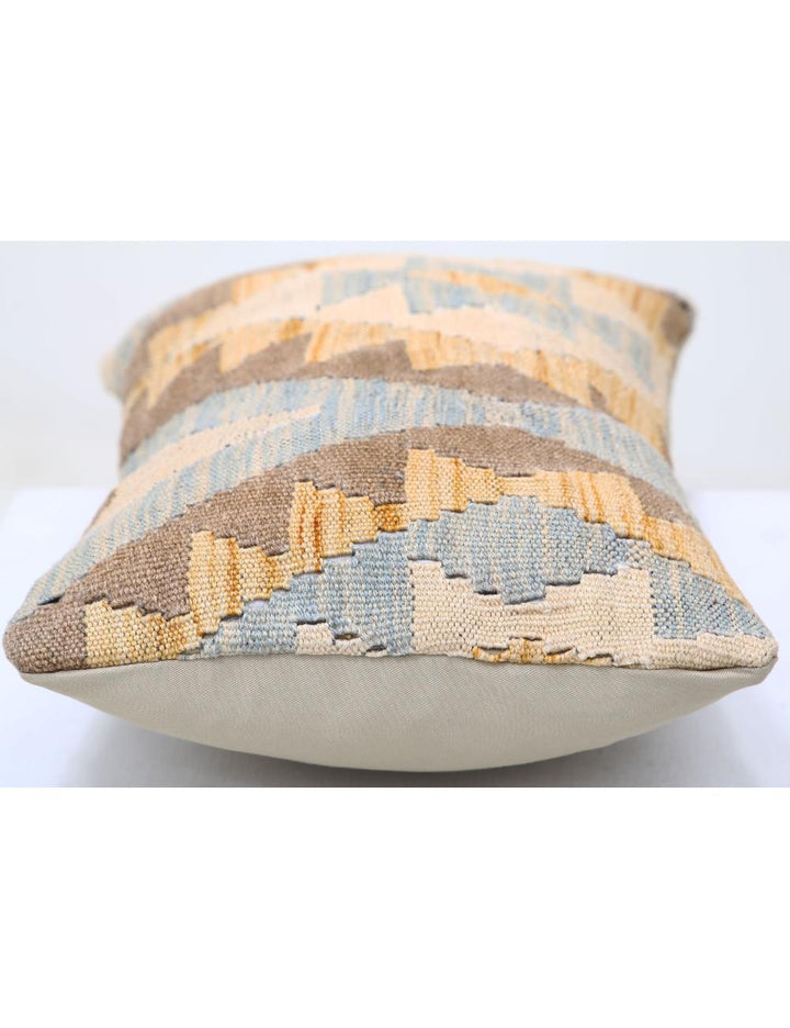 Afghan Tribal Pillow 1' 0" x 1' 5" Hand-Woven detail