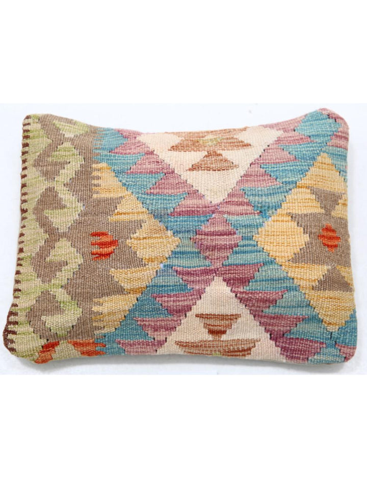 Afghan Tribal Pillow 1' 0" x 1' 5" Hand-Woven