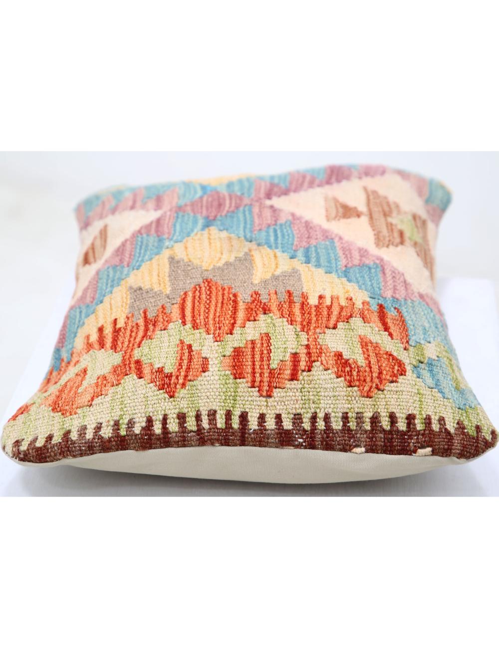 Afghan Tribal Pillow 1' 0" x 1' 5" Hand-Woven detail
