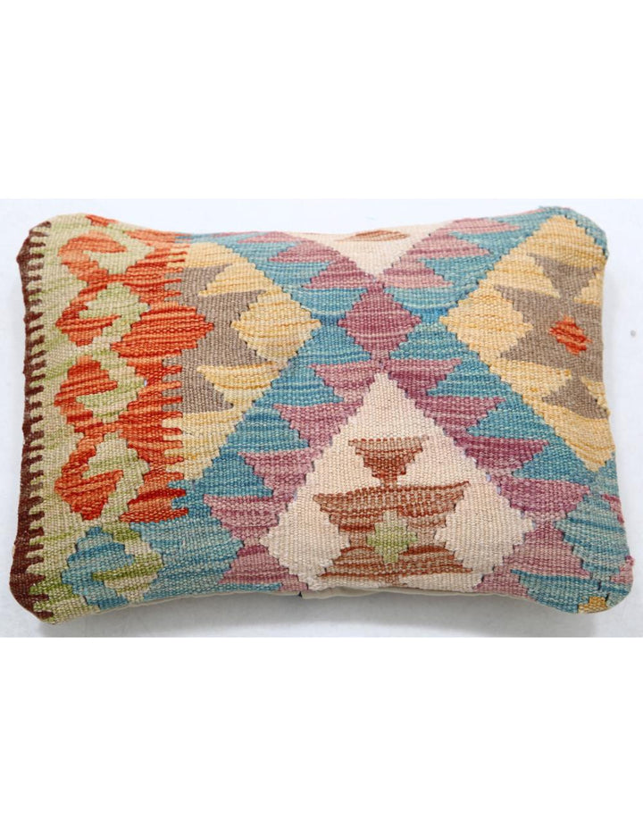 Afghan Tribal Pillow 1' 0" x 1' 5" Hand-Woven